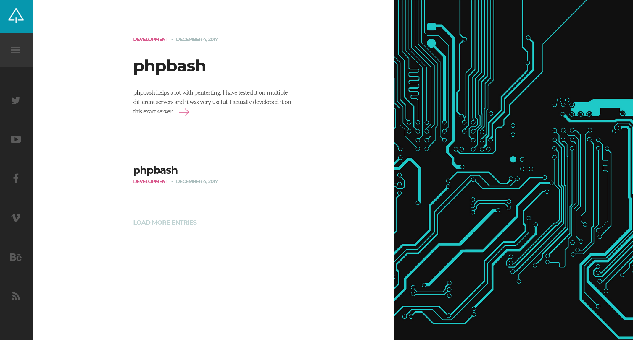 Bashed Homepage